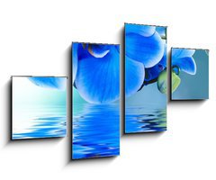 Obraz 4D tydln - 100 x 60 cm F_IS52702092 - ramo de orqu  dea y reflejo en el agua