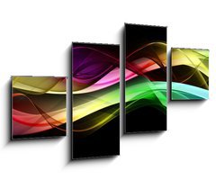 Obraz 4D tydln - 100 x 60 cm F_IS53299542 - Abstract grunge color waves