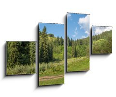 Obraz   Nature of green trees, road on Medeo, Kazakhstan, 100 x 60 cm