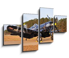 Obraz 4D tydln - 100 x 60 cm F_IS54396044 - vintage navy aircraft