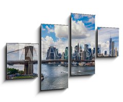 Obraz 4D tydln - 100 x 60 cm F_IS58405422 - New York City in the glow of sunset - New York City v zi slunce
