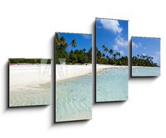 Obraz 4D tydln - 100 x 60 cm F_IS58724072 - Landscape of of Maina Island in Aitutaki Lagoon Cook Islands - Krajina ostrova Maina v lagun Aitutaki Cookovy ostrovy