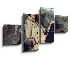Obraz 4D tydln - 100 x 60 cm F_IS58750252 - Fashion woman outdoor