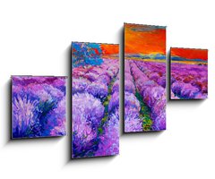 Obraz 4D tydln - 100 x 60 cm F_IS59143146 - Lavender fields - Levandulov pole