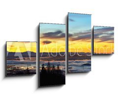 Obraz 4D tydln - 100 x 60 cm F_IS59277304 - Vancouver Panoramic Cityscapes at sunrise - Vancouver panoramatick mstsk scenrie pi vchodu slunce