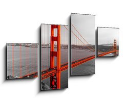Obraz 4D tydln - 100 x 60 cm F_IS61030052 - Golden Gate, San Francisco, California, USA. - Golden Gate, San Francisco, Kalifornie, USA.