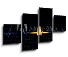 Obraz 4D tydln - 100 x 60 cm F_IS6118302 - Heart machine display - Zobrazen displeje srdce
