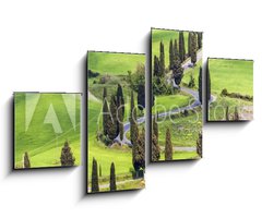Obraz   Road with curves and cypresses in Tuscany, Italy, 100 x 60 cm
