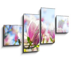 Obraz 4D tydln - 100 x 60 cm F_IS64325812 - Beautiful blossoming magnolia tree in the spring time