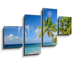 Obraz 4D tydln - 100 x 60 cm F_IS64951147 - Strand mit Palmen
