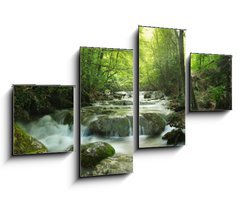 Obraz 4D tydln - 100 x 60 cm F_IS65985516 - forest waterfall