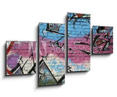 Obraz 4D tydln - 100 x 60 cm F_IS66060537 - abstract background graffiti - abstraktn pozad graffiti