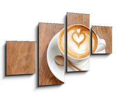 Obraz 4D tydln - 100 x 60 cm F_IS67261349 - Cup of latte coffee