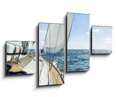 Obraz 4D tydln - 100 x 60 cm F_IS68717744 - Yacht sail in the Atlantic ocean at sunny day cruise