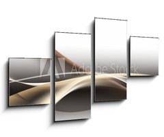 Obraz 4D tydln - 100 x 60 cm F_IS68844309 - fale abstrakcja