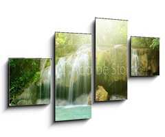 Obraz   Deep forest waterfall, 100 x 60 cm