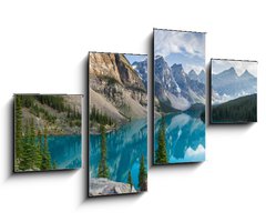 Obraz 4D tydln - 100 x 60 cm F_IS69158438 - Moraine lake rocky mountain panorama