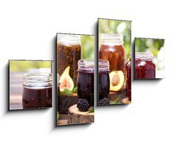 Obraz 4D tydln - 100 x 60 cm F_IS69328098 - Homemade fruit jam in the jar