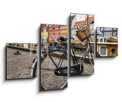 Obraz   Classic vintage retro city bicycle in Copenhagen, Denmark, 100 x 60 cm