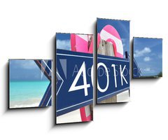 Obraz   401k arrow on the beach, 100 x 60 cm