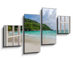 Obraz 4D tydln - 100 x 60 cm F_IS70373045 - The open window, with sea views