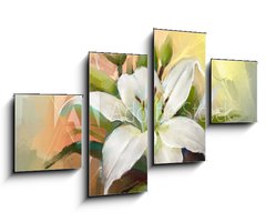Obraz   White lily flower.Flower oil painting, 100 x 60 cm