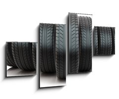 Obraz   Group of automotive tires, 100 x 60 cm