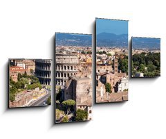Obraz 4D tydln - 100 x 60 cm F_IS72183112 - Ariel view of Rome: including the Colosseum and Roman Forum..