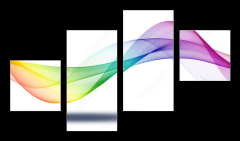 Obraz 4D tydln - 100 x 60 cm F_IS728026049 - Abstract background of bright colorful wavy lines