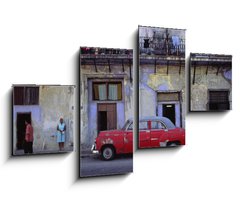 Obraz 4D tydln - 100 x 60 cm F_IS7313323 - street picture of habana