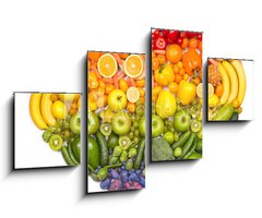 Obraz   Rainbow heart of fruits and vegetables, 100 x 60 cm