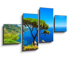 Obraz 4D tydln - 100 x 60 cm F_IS74374074 - Summer landscape and ornamental garden,Ravello,Amalfi,Italy