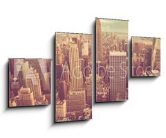 Obraz 4D tydln - 100 x 60 cm F_IS74609709 - Manhattan with vintage tone