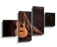 Obraz 4D tydln - 100 x 60 cm F_IS75669233 - Wooden Acoustic Guitar - Devn akustick kytara