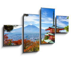 Obraz 4D tydln - 100 x 60 cm F_IS75833631 - Mt. Fuji with Chureito Pagoda, Fujiyoshida, Japan