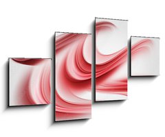 Obraz 4D tydln - 100 x 60 cm F_IS75959567 - Elegant Red Waves
