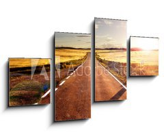 Obraz 4D tydln - 100 x 60 cm F_IS77088683 - Aventuras y viajes por carretera.Carretera y campos