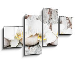 Obraz 4D tydln - 100 x 60 cm F_IS78194063 - beautiful orchid with stones