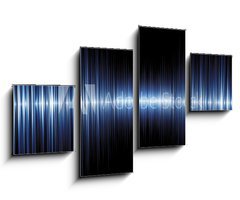 Obraz 4D tydln - 100 x 60 cm F_IS7877189 - radio sund wave - rdiov vlna