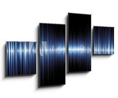 Obraz 4D tydln - 100 x 60 cm F_IS7877189 - radio sund wave - rdiov vlna