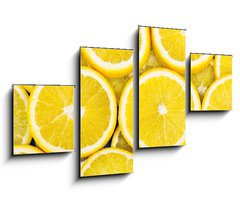Obraz 4D tydln - 100 x 60 cm F_IS79134389 - Lemon slices background