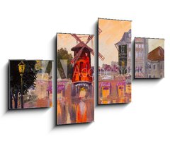 Obraz 4D tydln - 100 x 60 cm F_IS79670064 - Oil painting cityscape