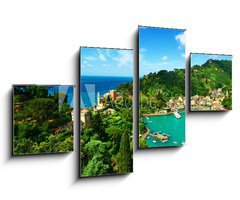 Obraz 4D tydln - 100 x 60 cm F_IS80192742 - Portofino village on Ligurian coast, Italy