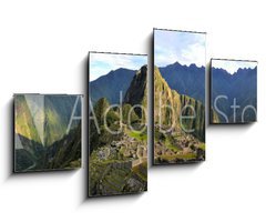 Obraz 4D tydln - 100 x 60 cm F_IS80255098 - Panorama of Machu Picchu, lost Inca city in the Andes, Peru - Panorama z Machu Picchu, ztracen msto Ink v Andch, Peru