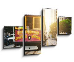Obraz 4D tydln - 100 x 60 cm F_IS80300867 - San Francisco Cable Car in California Street