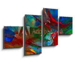 Obraz 4D tydln - 100 x 60 cm F_IS81846317 - wet acrylic paint on canvas closeup