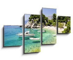 Obraz 4D tydln - 100 x 60 cm F_IS81981240 - beach in Brela to Makarska Riviera, Dalmatia, Croatia