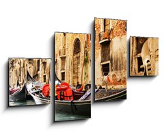 Obraz 4D tydln - 100 x 60 cm F_IS8266840 - Traditional Venice gandola ride - Tradin bentsk gondola