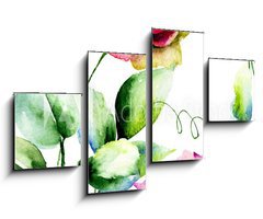 Obraz 4D tydln - 100 x 60 cm F_IS83697132 - Seamless wallpaper with spring flowers