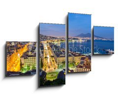 Obraz   Naples, Italy, view of the bay and Vesuvius Volcano by night, from Posillipo, 100 x 60 cm